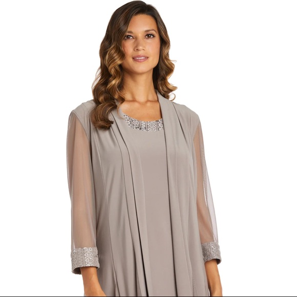 NWT R & M Richards embellished dress, and jacket set sz 6 - Picture 5 of 12